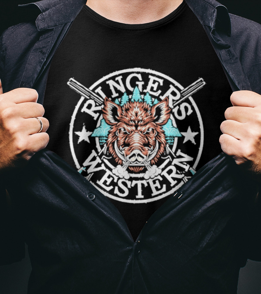 Ringers Western Boar Wild Hog Country Clothing Rustic Wildlife T-Shirt