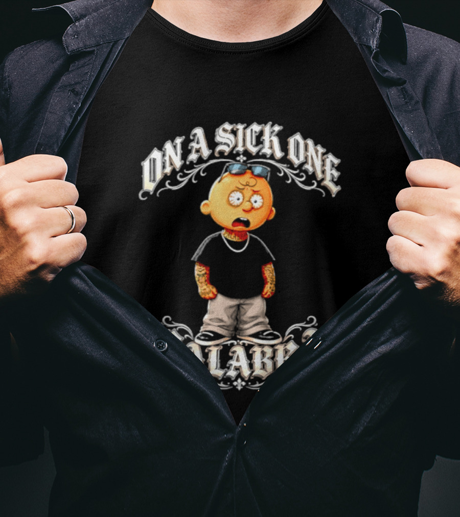 On A Sick One Palabra Cartoon Character With Sunglasses And Chain T-Shirt