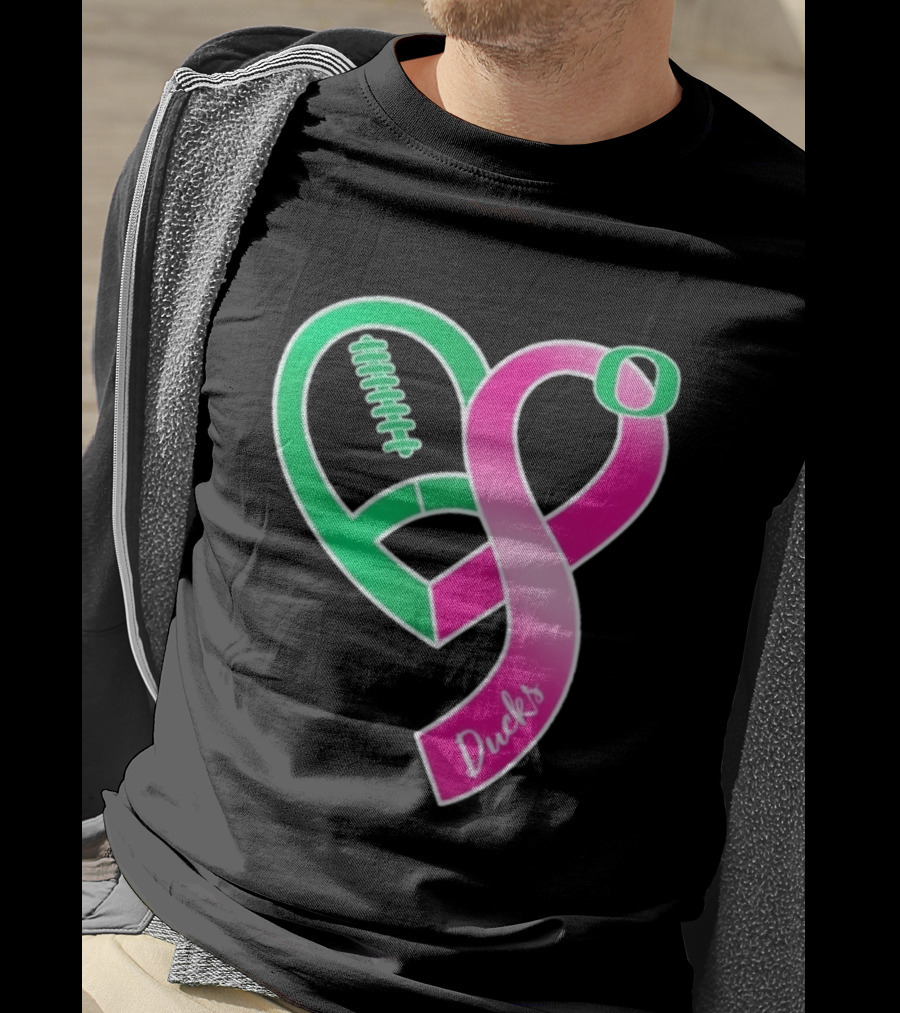 Oregon Ducks Pink Ribbon Breast Cancer Awareness 2026 T-Shirt