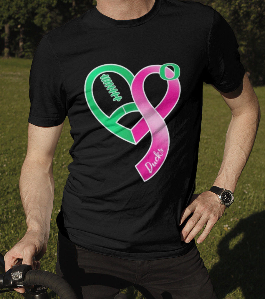 Oregon Ducks Pink Ribbon Breast Cancer Awareness 2026 T-Shirt