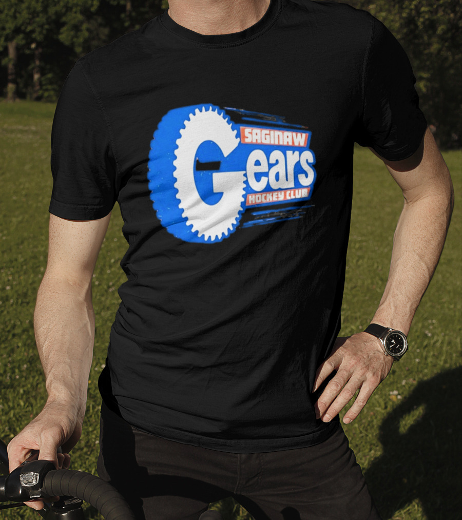 Saginaw Gears Hockey Club IHL Retro Team T-Shirt