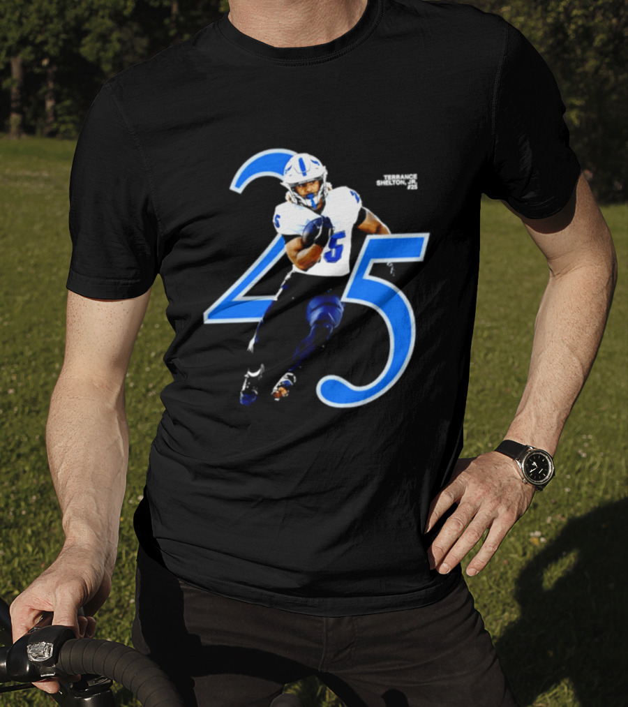 Terrance Shelton Jr 25 Buffalo Bulls NCAA Football Player Jersey Number T-Shirt