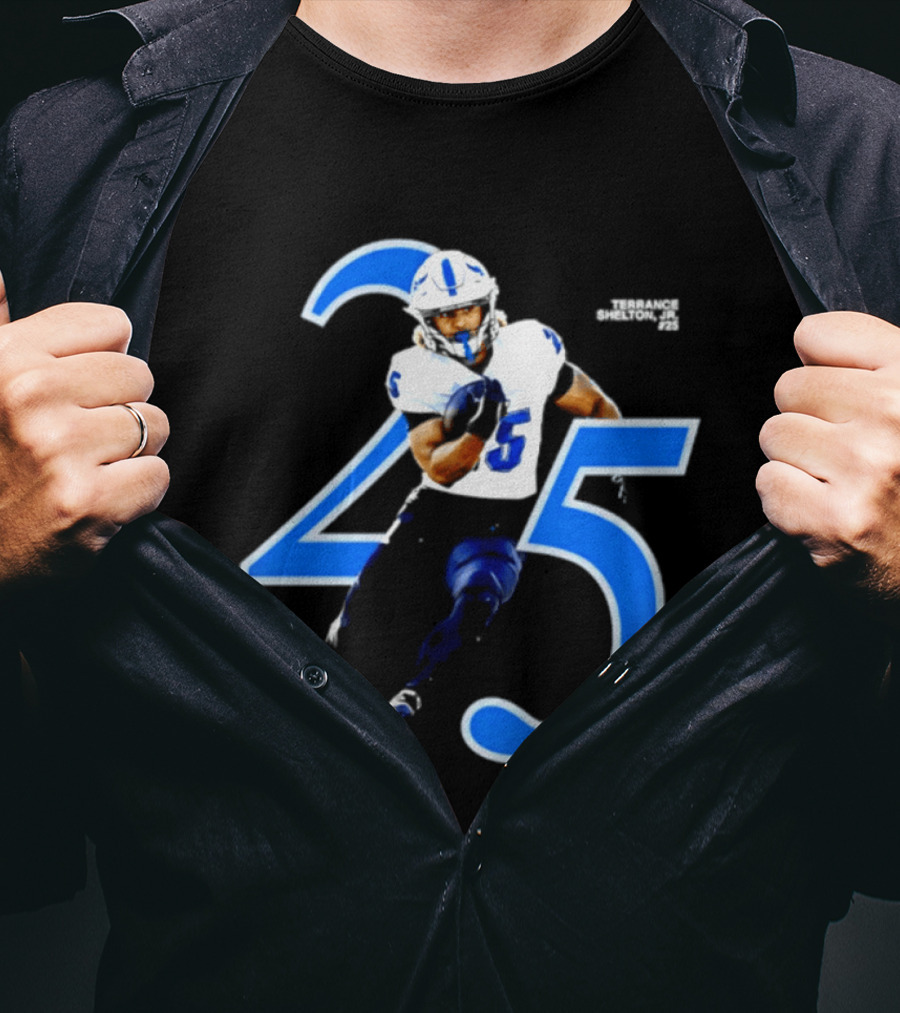 Terrance Shelton Jr 25 Buffalo Bulls NCAA Football Player Jersey Number T-Shirt