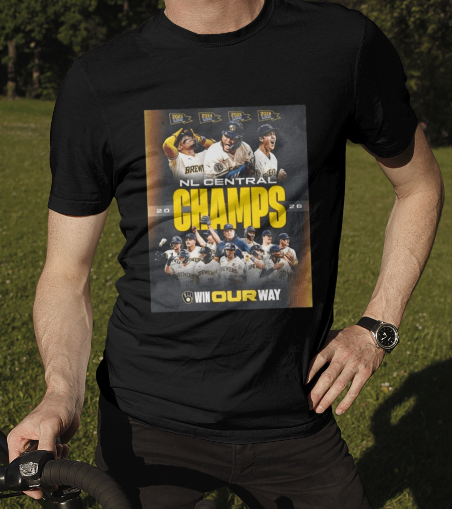Brewers NL Central Champs 2026 Win Our Way T-Shirt