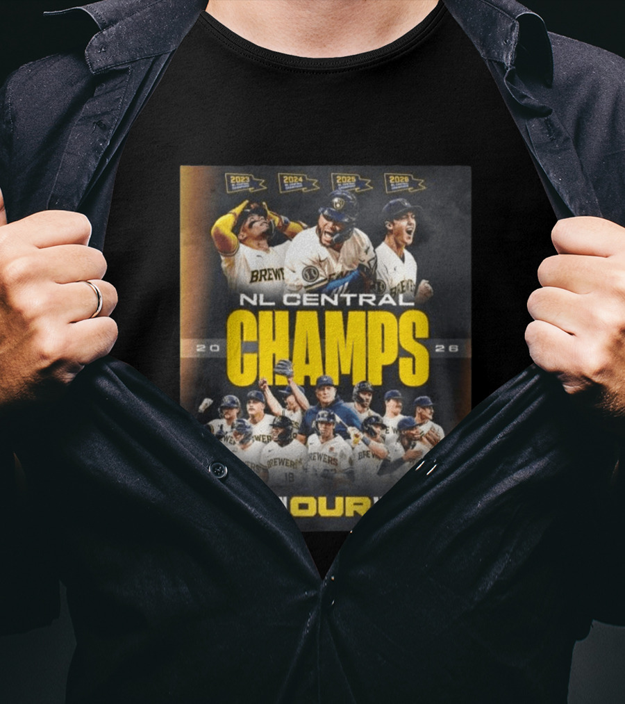 Brewers NL Central Champs 2026 Win Our Way T-Shirt