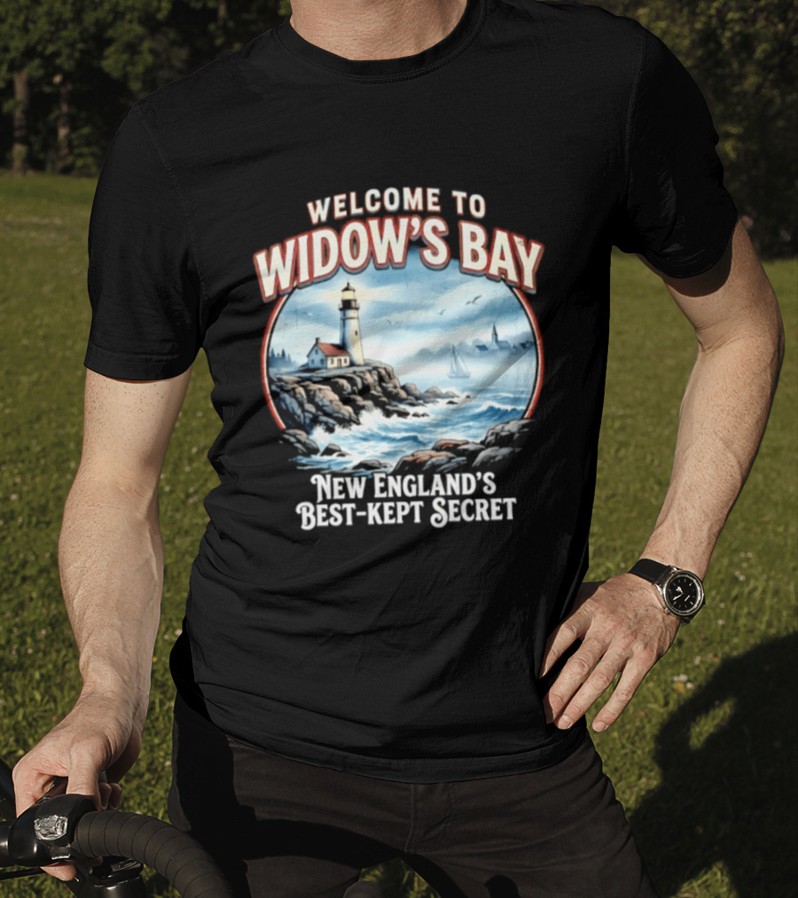 Welcome To Widow's Bay New England's Best Kept Secret Lighthouse Coastal Scene T-Shirt