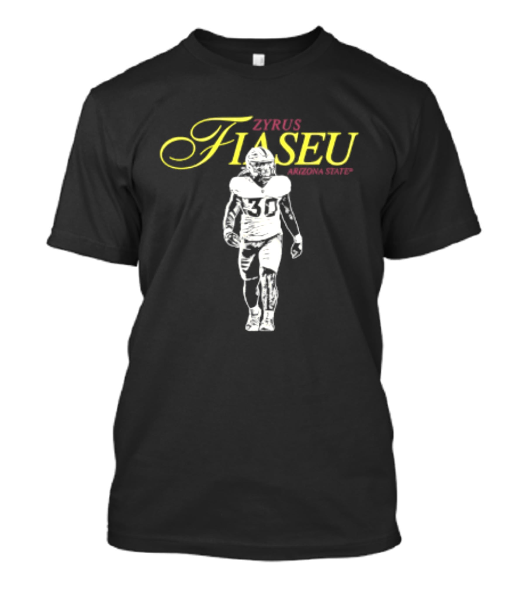 Zyrus Fiaseu 30 Arizona State Football Player T-Shirt