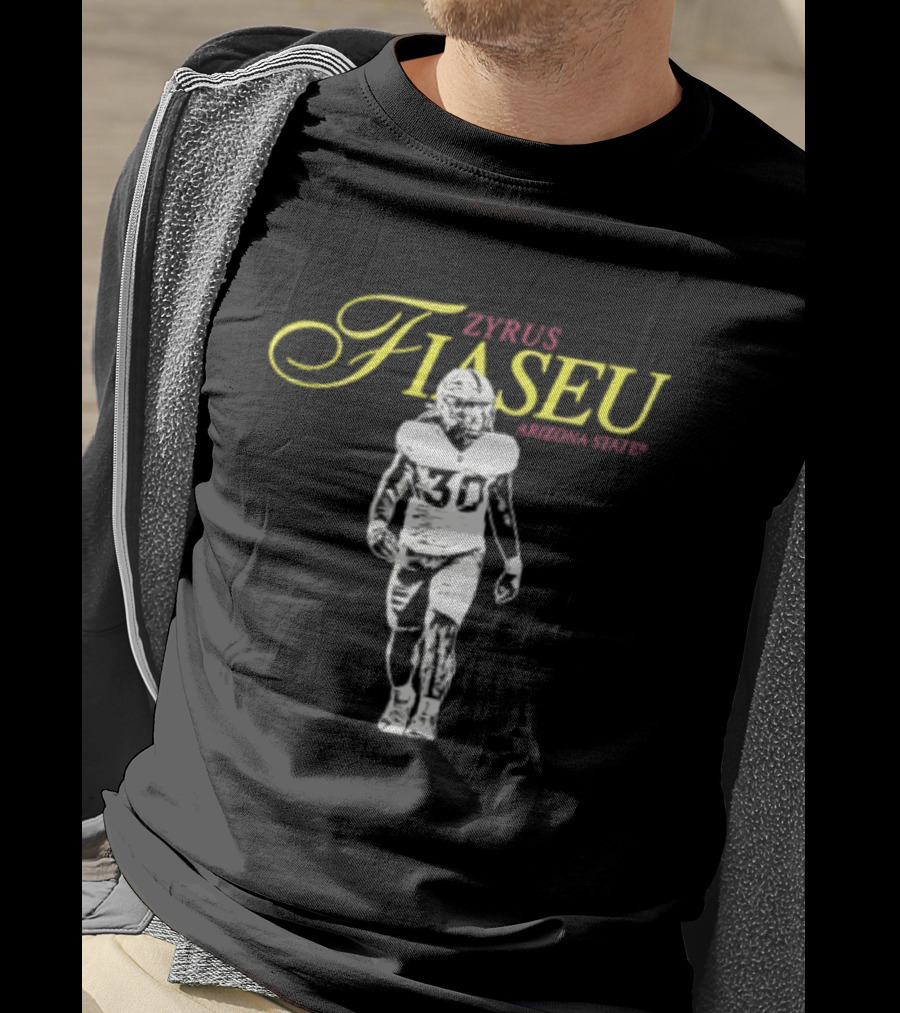 Zyrus Fiaseu 30 Arizona State Football Player T-Shirt