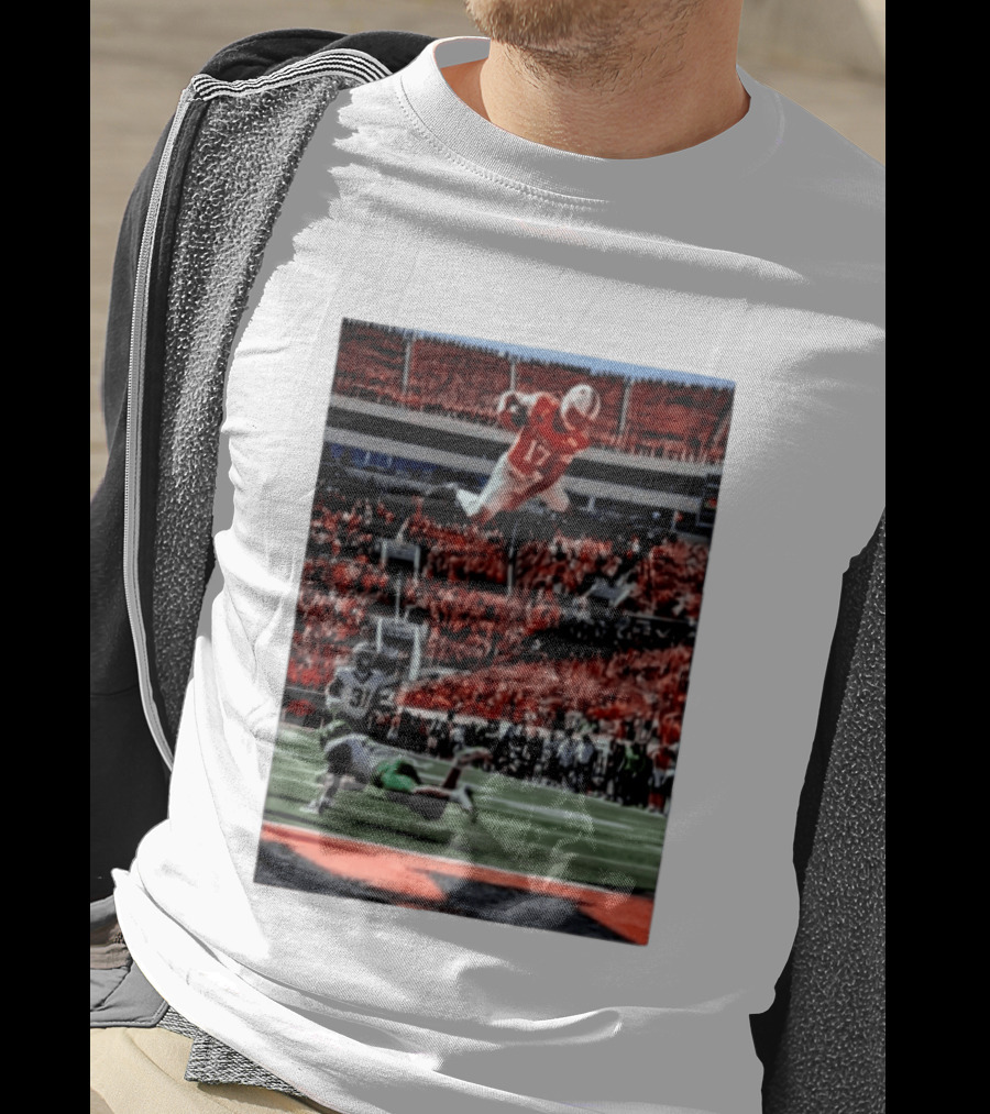 Brennan Presley Oklahoma State Cowboys Touchdown Football Action Stadium Scene T-Shirt