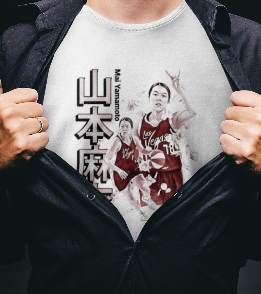 Mai Yamamoto Las Vegas Aces Cherry Blossom Basketball Japanese T-Shirt