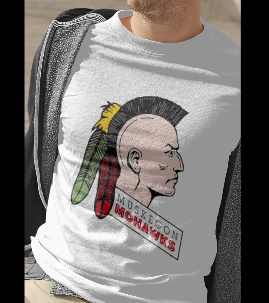Muskegon Mohawks IHL Minor League Hockey Vintage Team T-Shirt