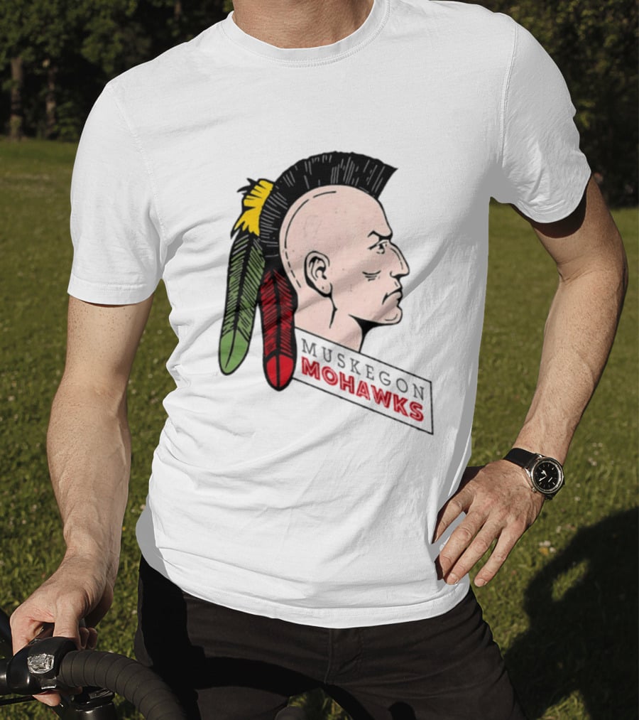 Muskegon Mohawks IHL Minor League Hockey Vintage Team T-Shirt