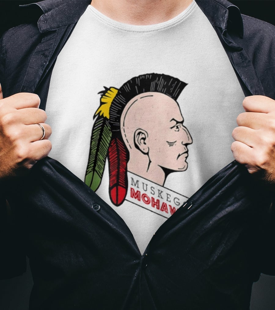 Muskegon Mohawks IHL Minor League Hockey Vintage Team T-Shirt