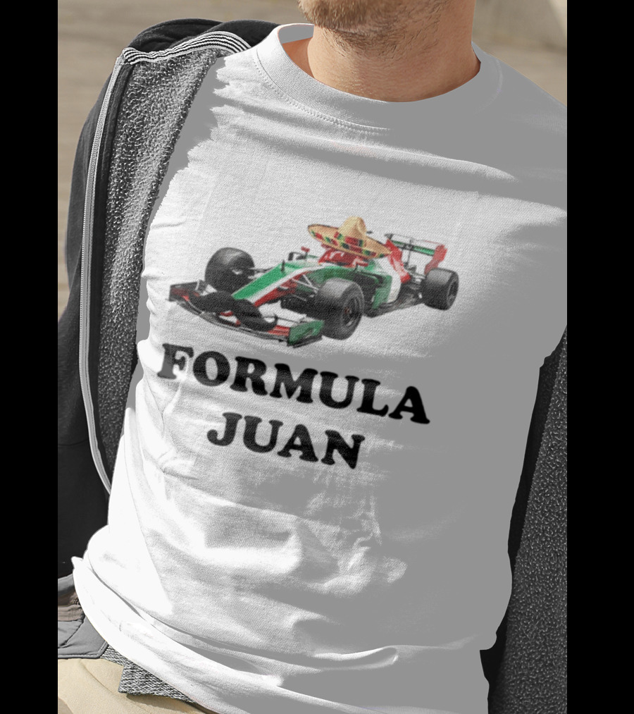 Formula Juan Mexican Sombrero Mustache Racing Car T-Shirt