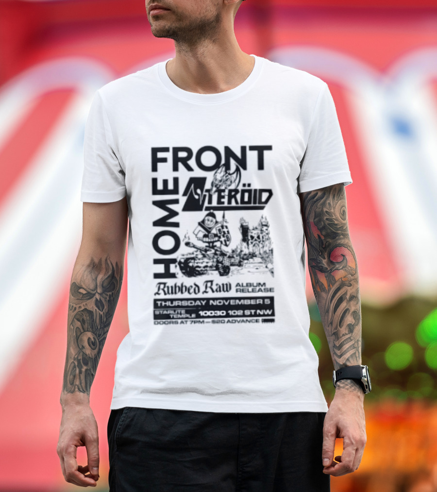 FRONT Asteroid Home Rubbed Raw August Release Starlite Temple T-Shirt