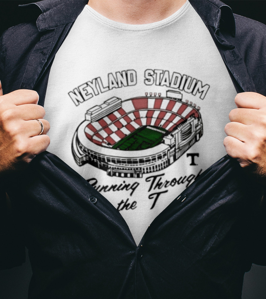 Neyland Stadium Running Through The Tennessee Volunteers Football Experience T-Shirt