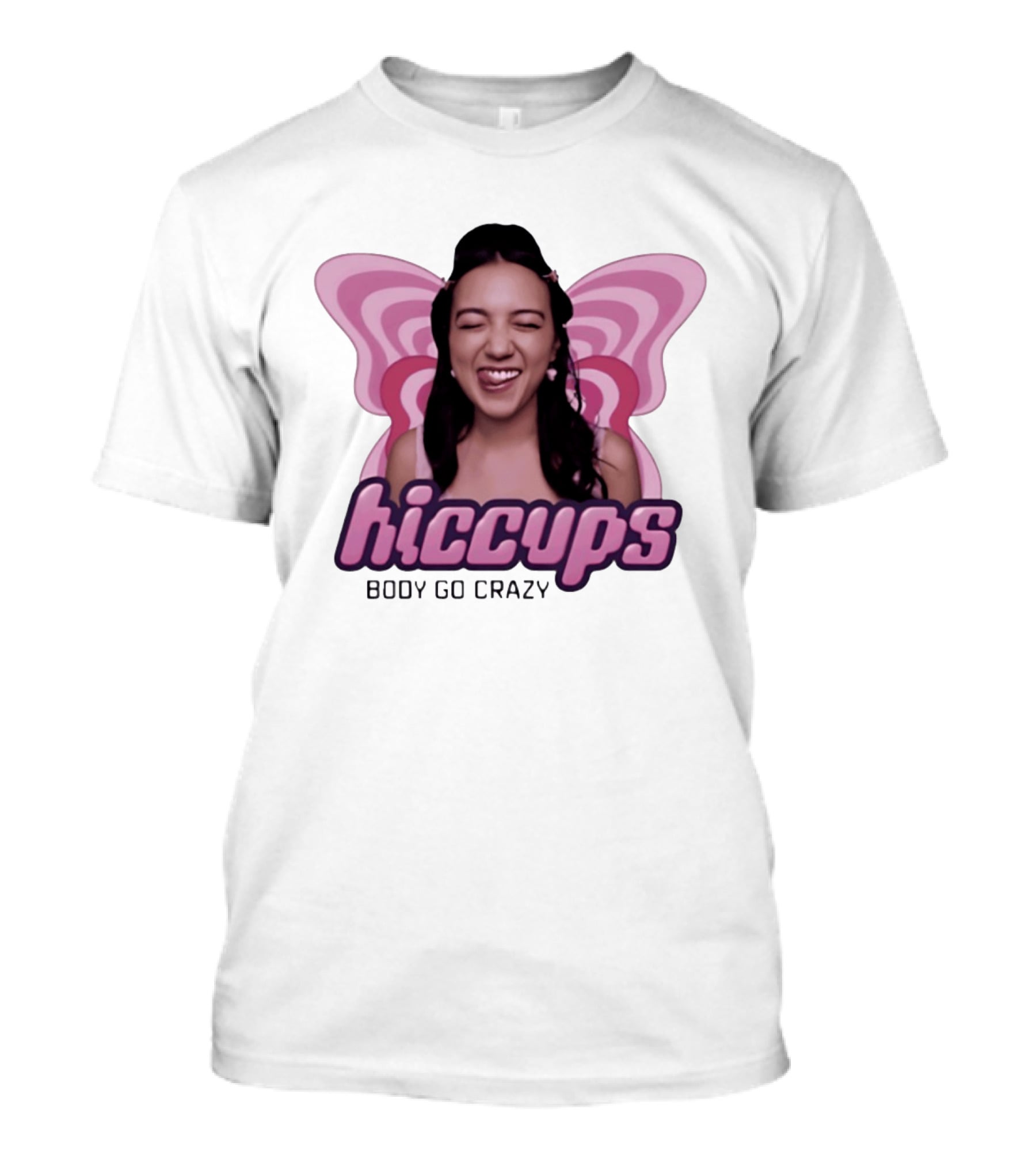 Hiccups Body Go Crazy Carly Pop Girlie FX Butterfly Wings T-Shirt