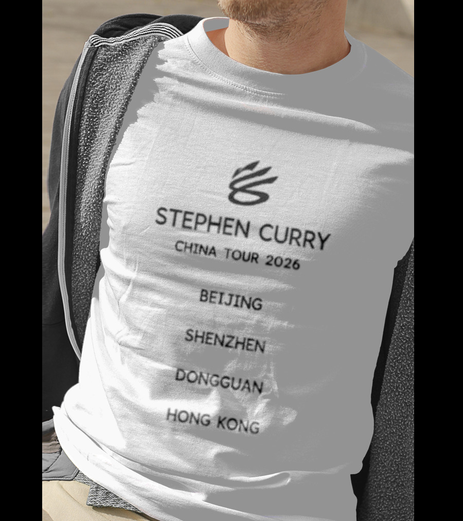 Stephen Curry China Tour 2026 Beijing Shenzhen Dongguan Hong Kong T-Shirt