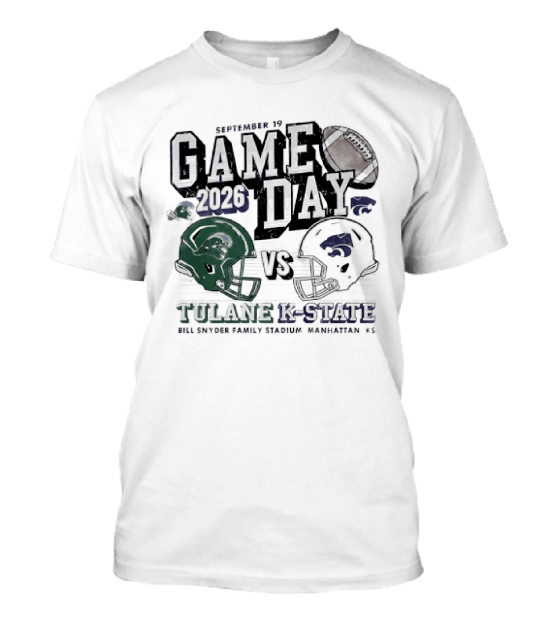 Gameday 2026 September 19 Tulane Vs K State Bill Snyder Family Stadium Manhattan KS T-Shirt