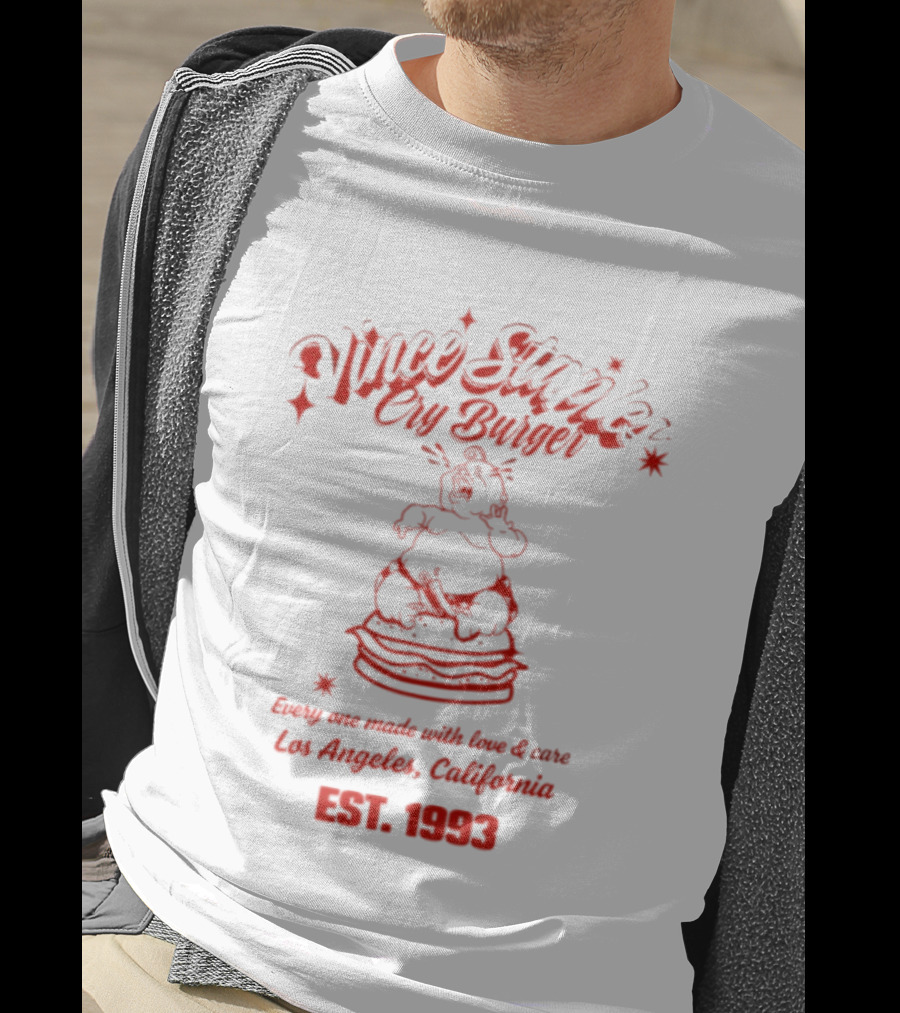 Vince Staples Cry Burger Every One Made With Love And Care Los Angeles California Est 1993 T-Shirt
