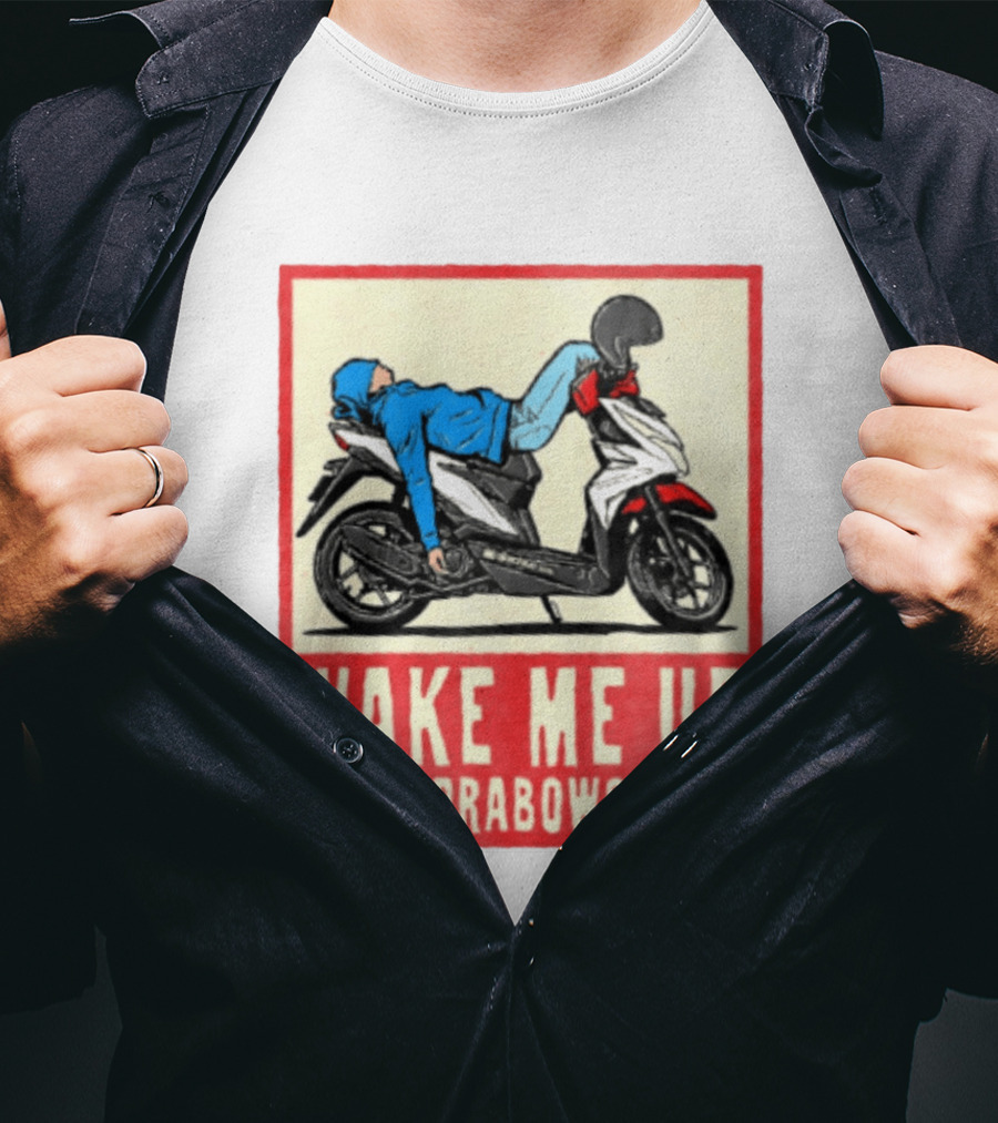 Wake Me Up When Prabowo Ends Indonesia Motorcycle Rest T-Shirt