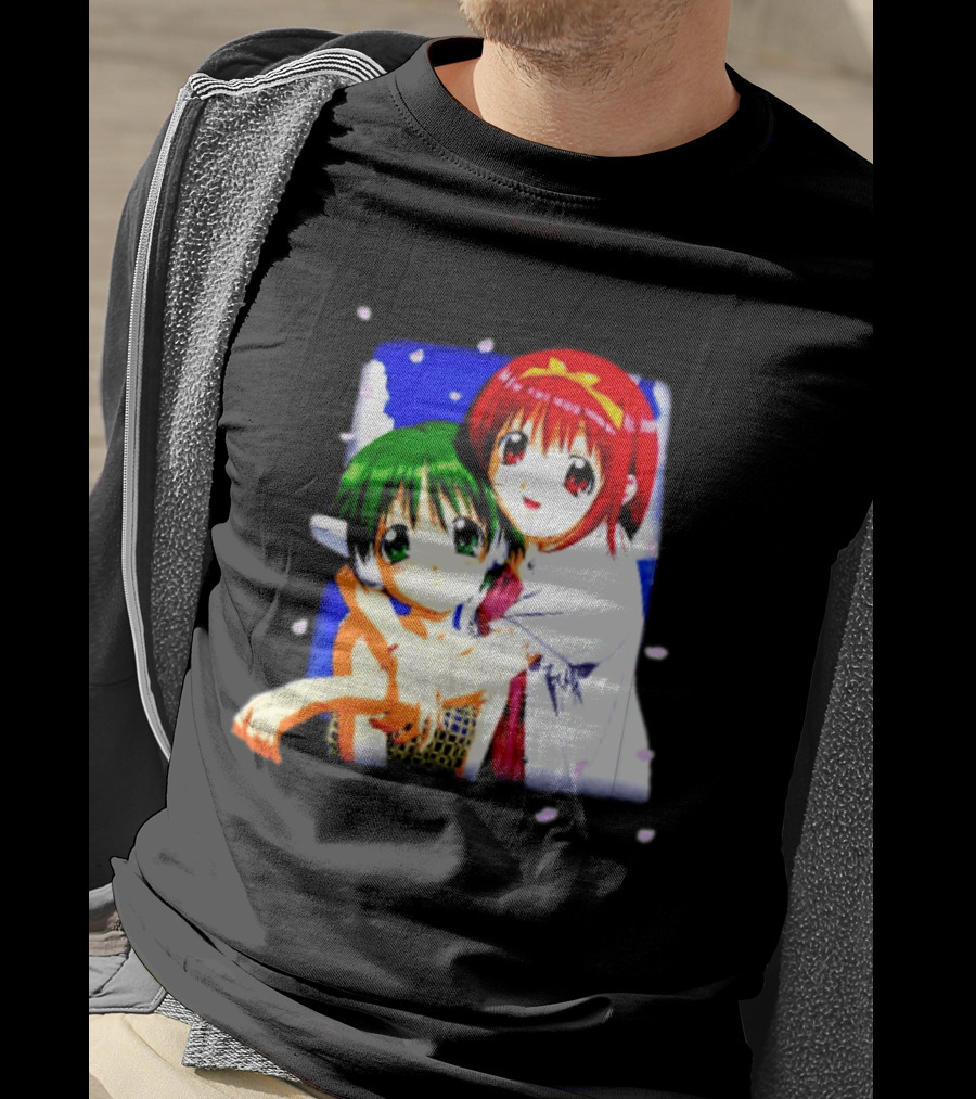 Aquaplus Hike Softgarage Chillweeb Anime Girls Cherry Blossom Hugging Scene T-Shirt