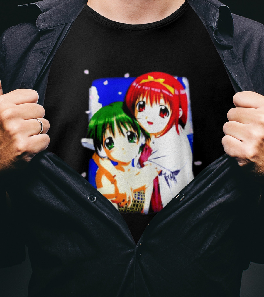 Aquaplus Hike Softgarage Chillweeb Anime Girls Cherry Blossom Hugging Scene T-Shirt