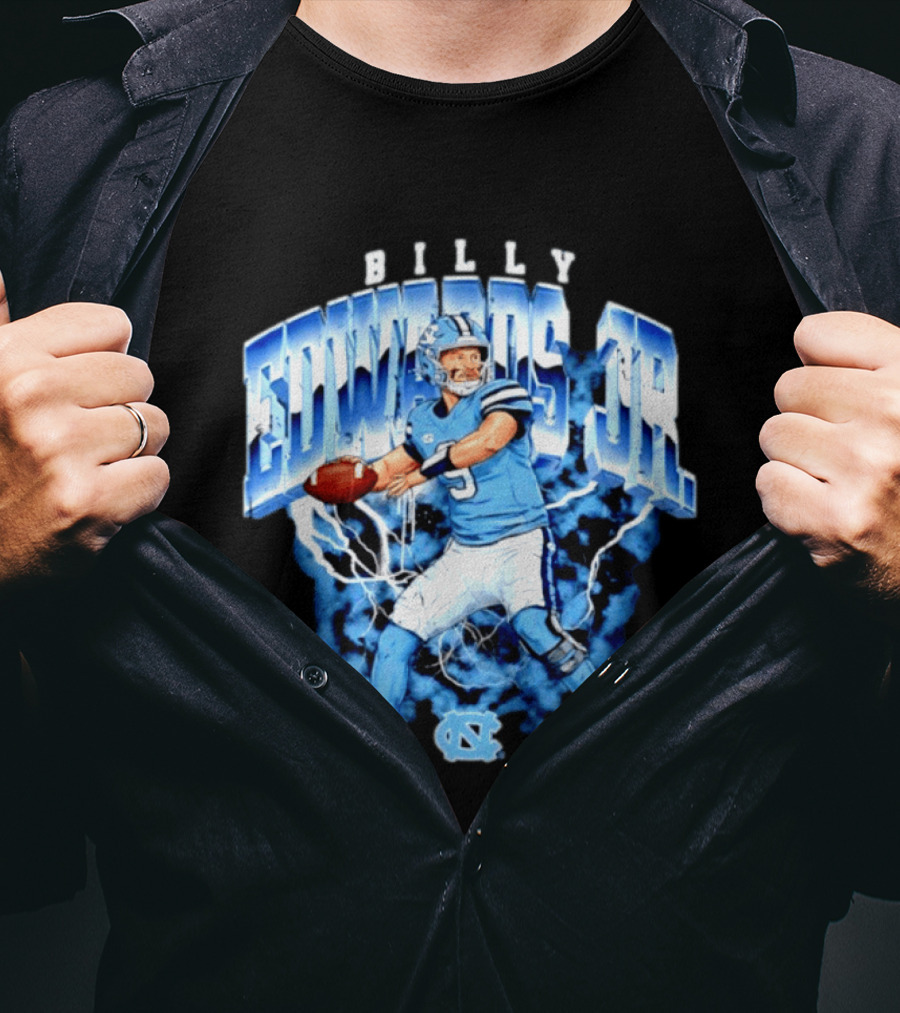 Billy Edwards Jr 9 North Carolina Tar Heels NCAA Football Player T-Shirt