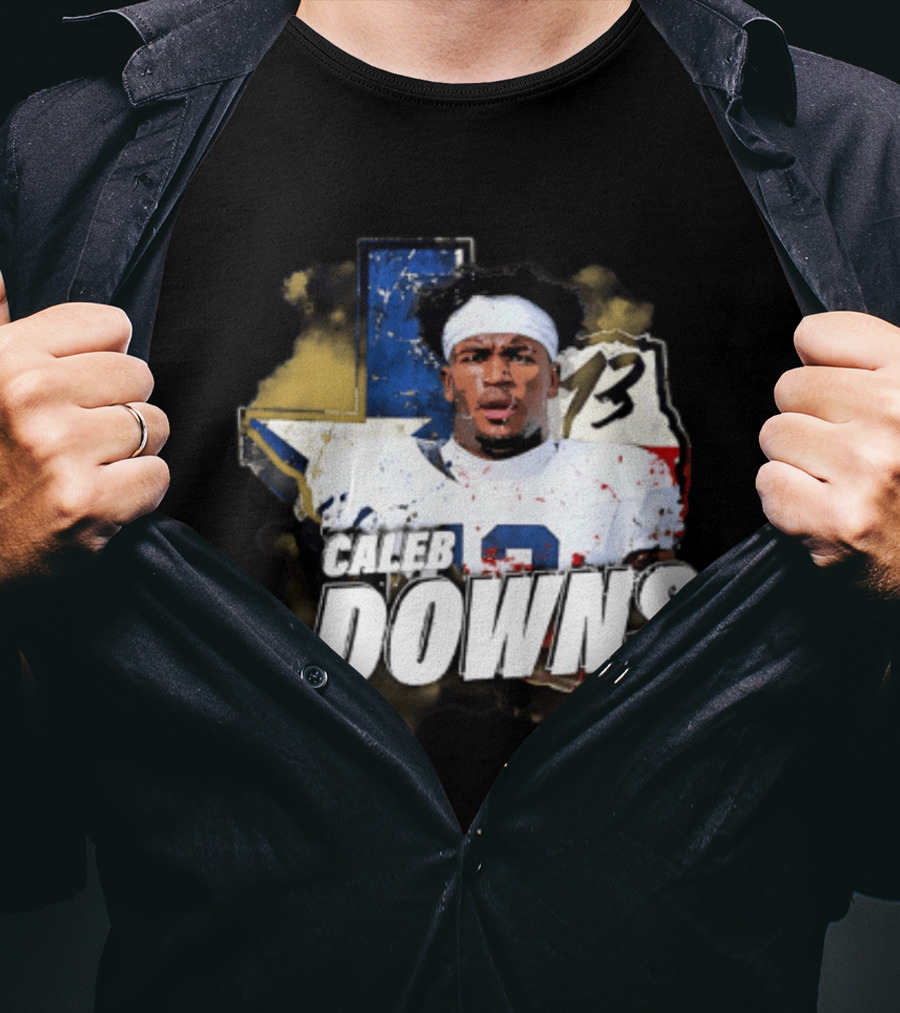 Caleb Downs Number 13 Lone Star State Football Dallas Cowboys T-Shirt