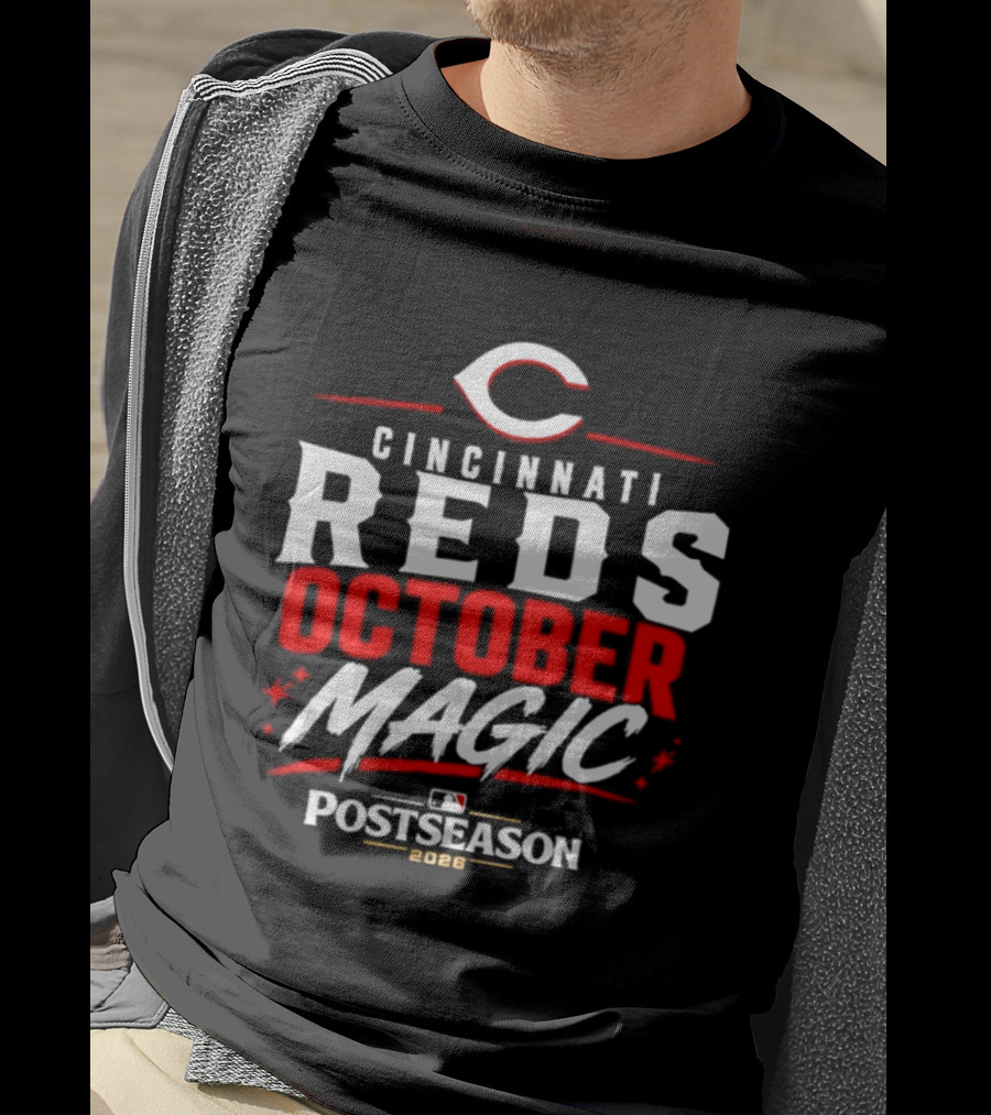 Cincinnati Reds October Magic 2026 MLB Postseason T-Shirt