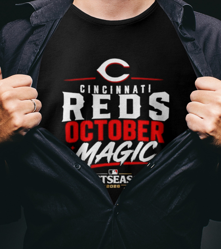 Cincinnati Reds October Magic 2026 MLB Postseason T-Shirt
