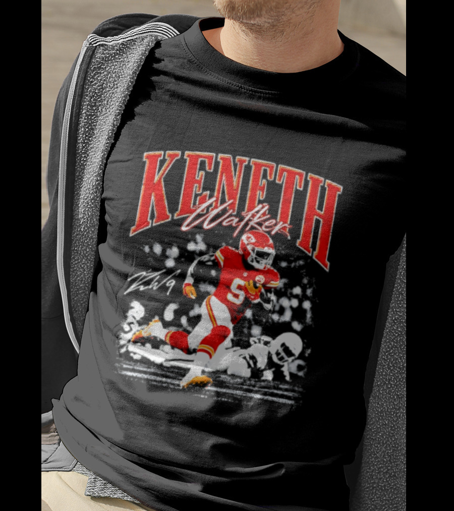 Keneth Walker Kansas City Chiefs Running Football Player T-Shirt