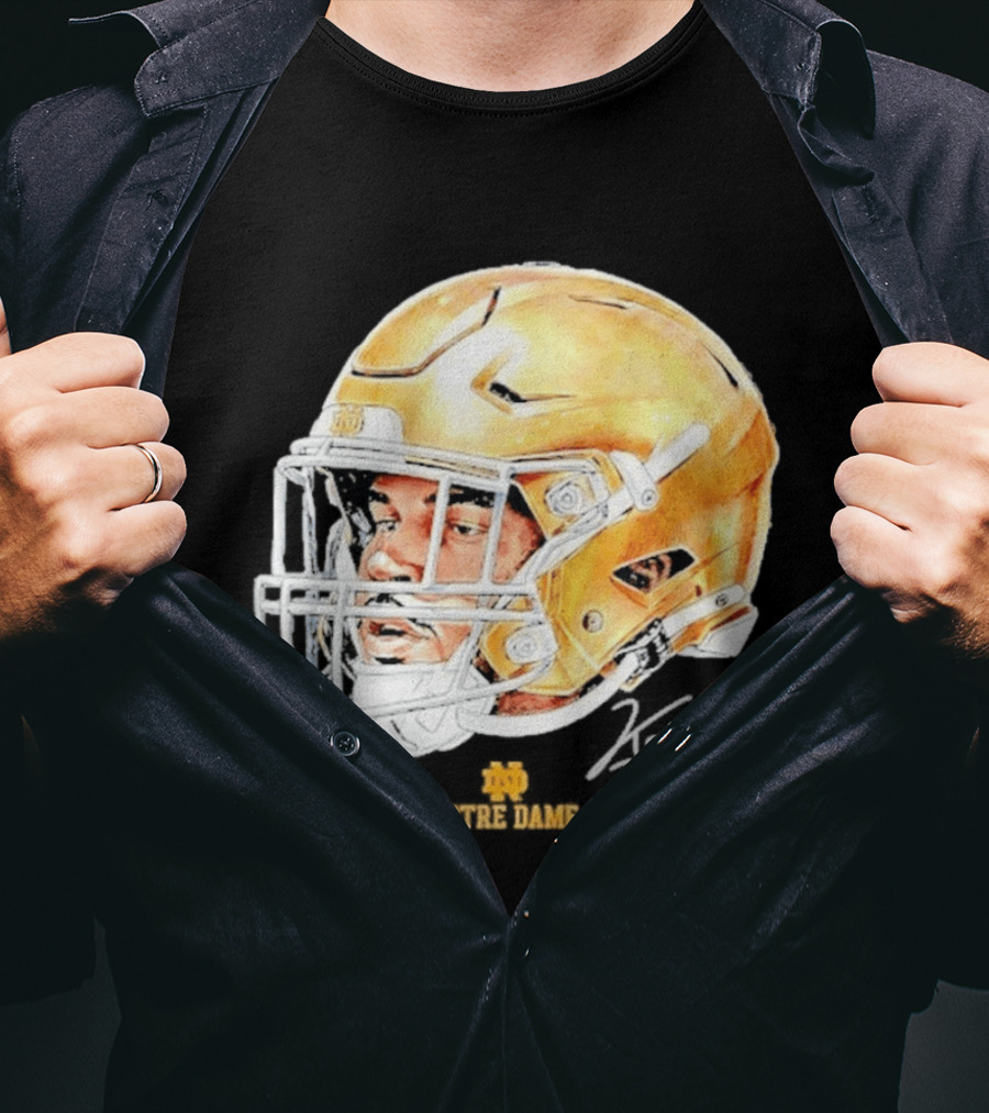 Keon Keeley 11 Notre Dame Football Helmet Swag T-Shirt