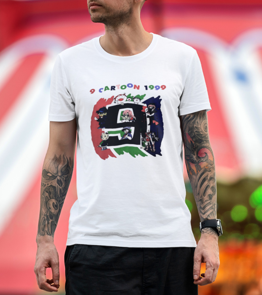 9 Cartoon 1999 Anime Characters Nostalgia T-Shirt