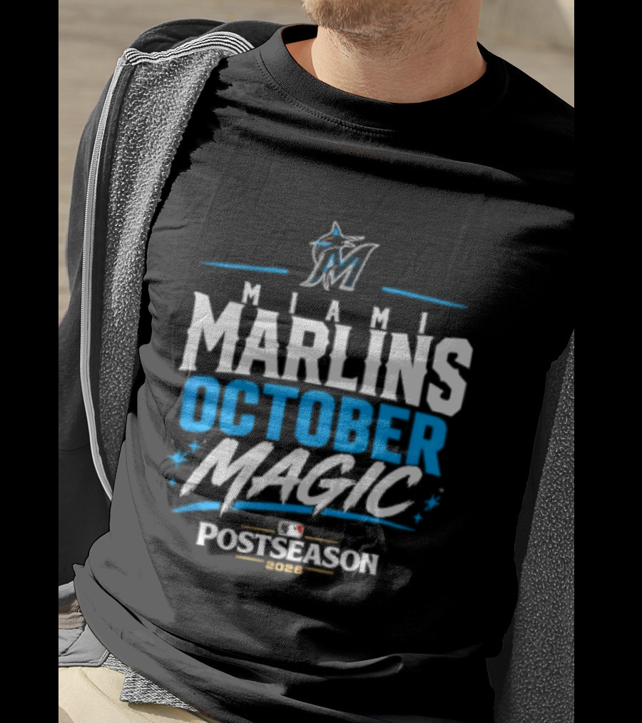 Miami Marlins October Magic 2026 MLB Postseason Celebration T-Shirt