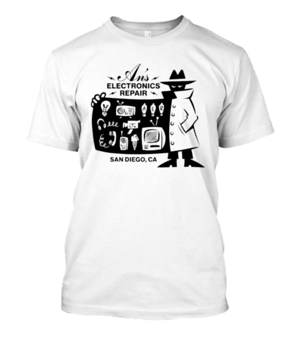 An's Electronics Repair Spy Trench Coat San Diego CA T-Shirt