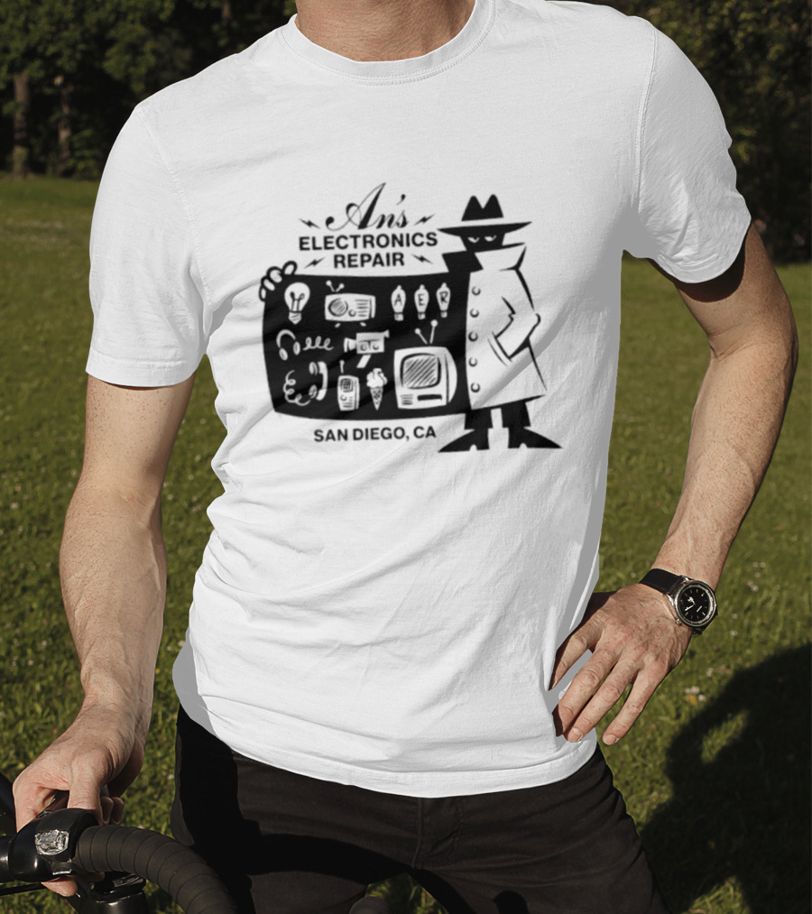 An's Electronics Repair Spy Trench Coat San Diego CA T-Shirt