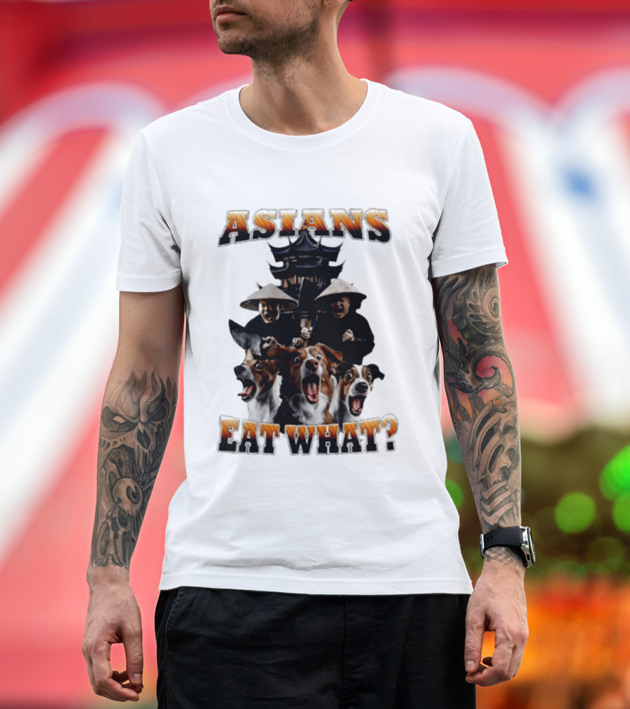 Asians Eat What Pagoda And Dogs Offensive Meme T-Shirt