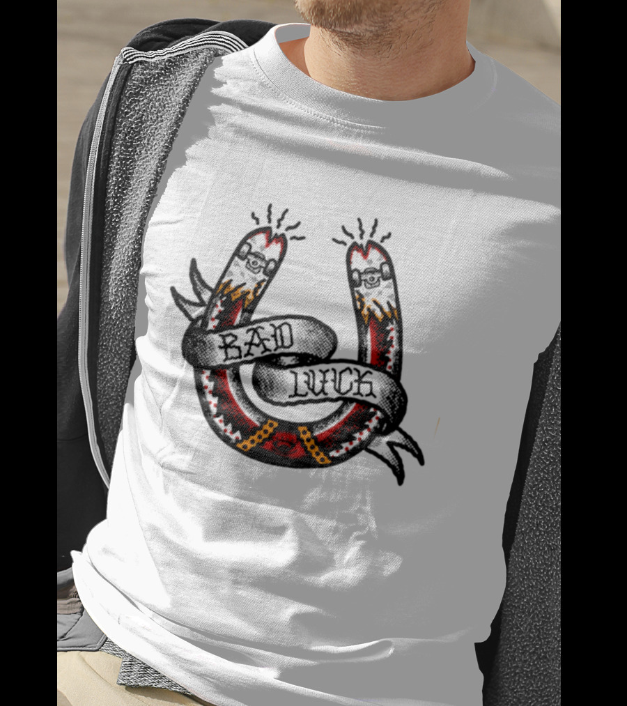 Bad Luck Horseshoe Skateboarding T-Shirt