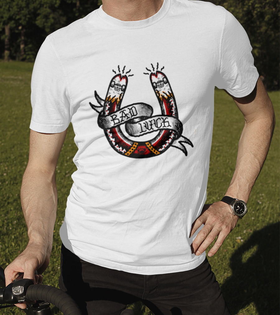 Bad Luck Horseshoe Skateboarding T-Shirt