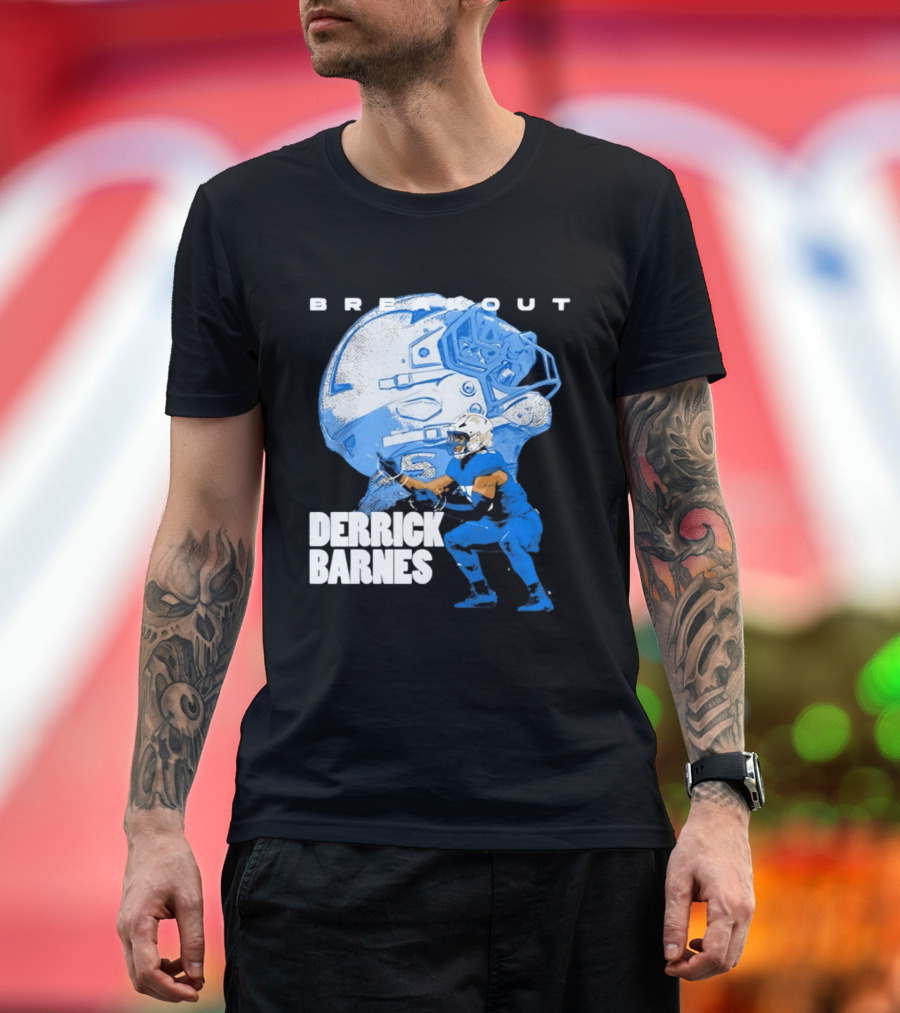 Derrick Barnes Detroit Lions Breakout Helmet T-Shirt