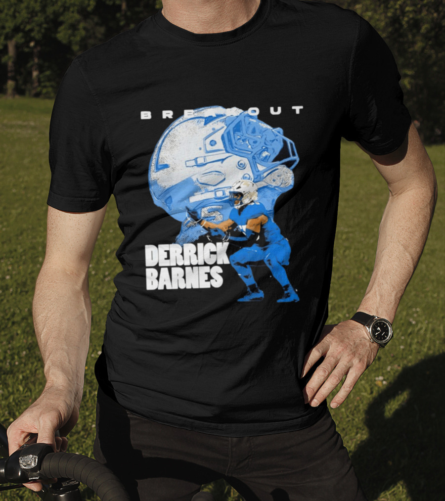 Derrick Barnes Detroit Lions Breakout Helmet T-Shirt