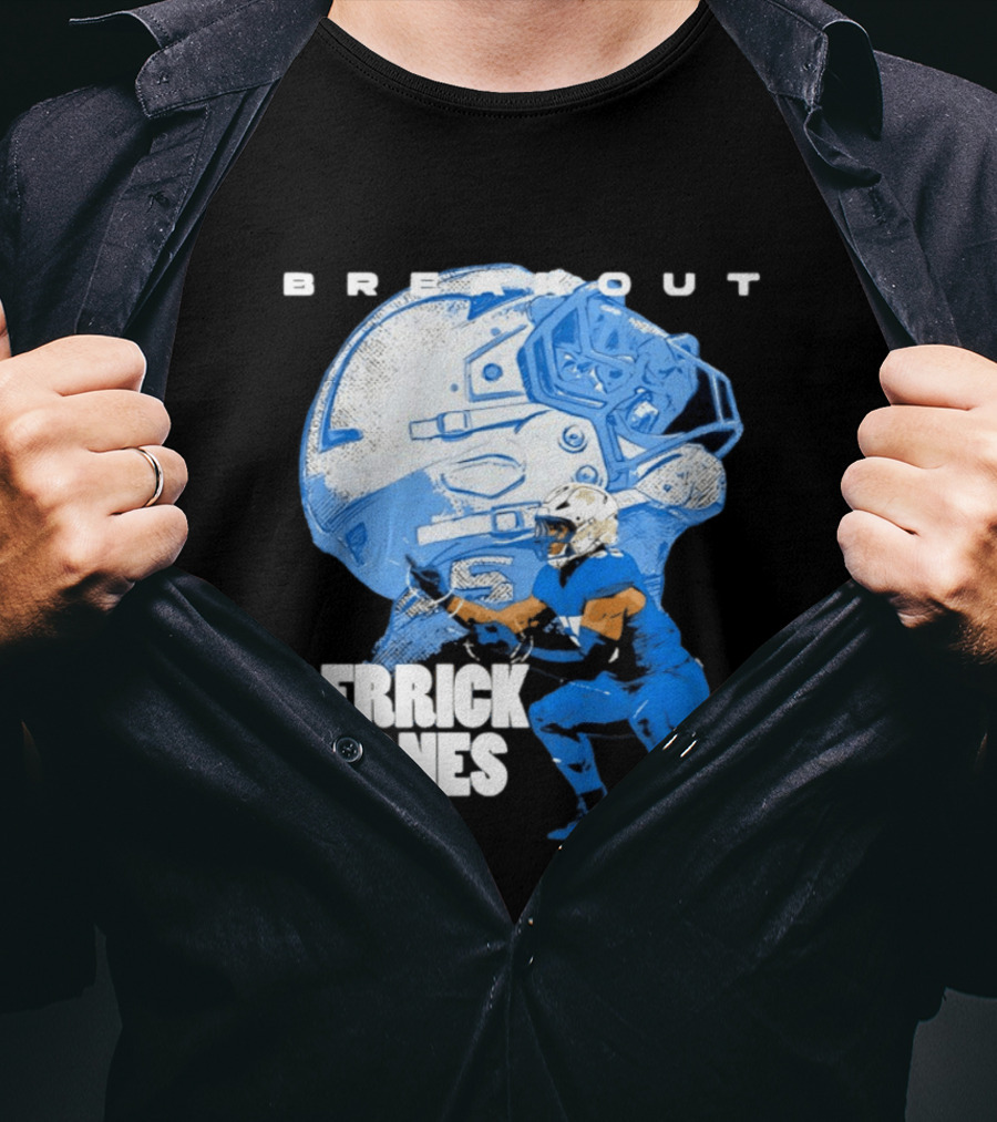 Derrick Barnes Detroit Lions Breakout Helmet T-Shirt