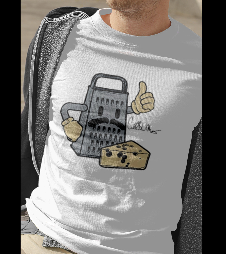 Caleb Williams Mustache Cheese Grater Thumbs Up Chicago Bears T-Shirt