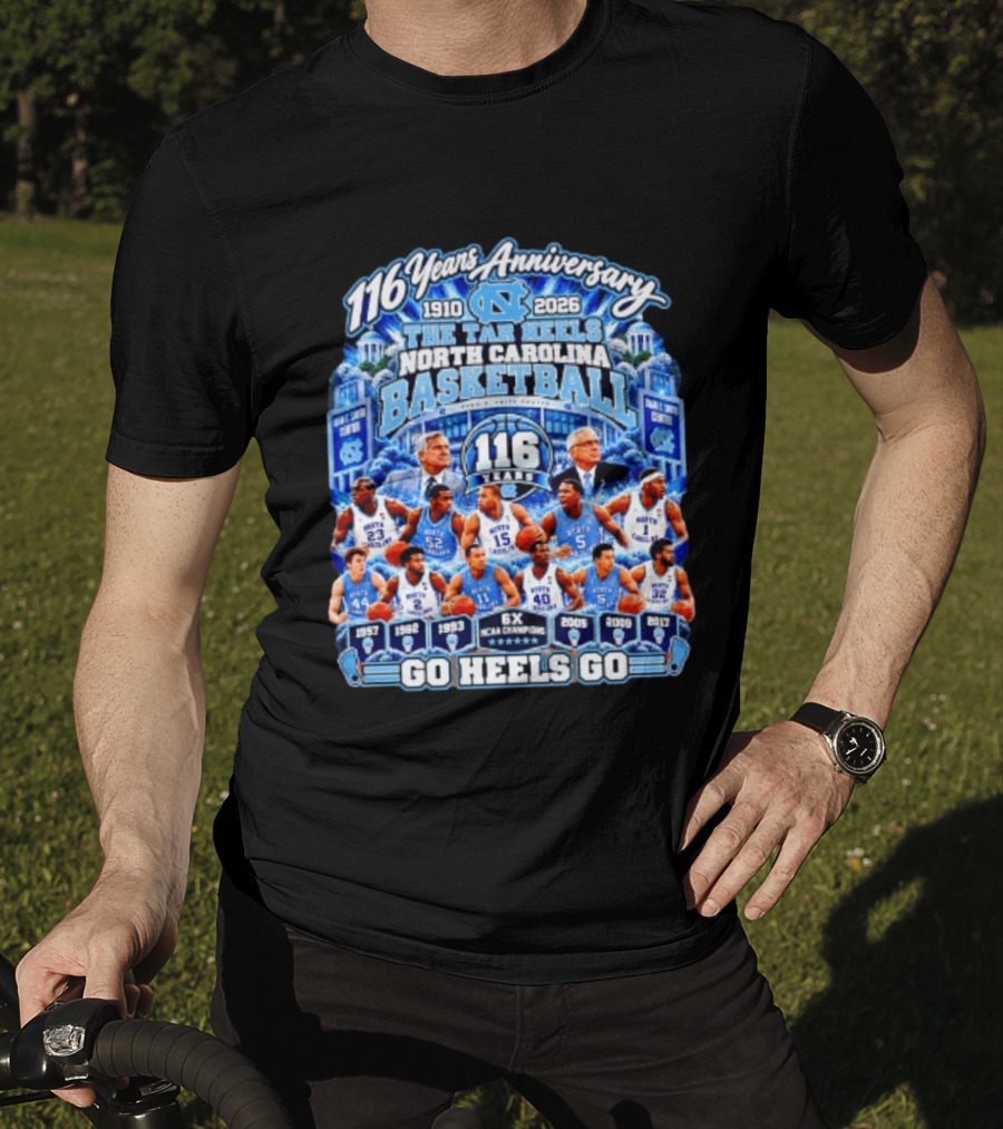 North Carolina Tar Heels Basketball 116 Years Anniversary 1910 2026 Go Heels Go T-Shirt