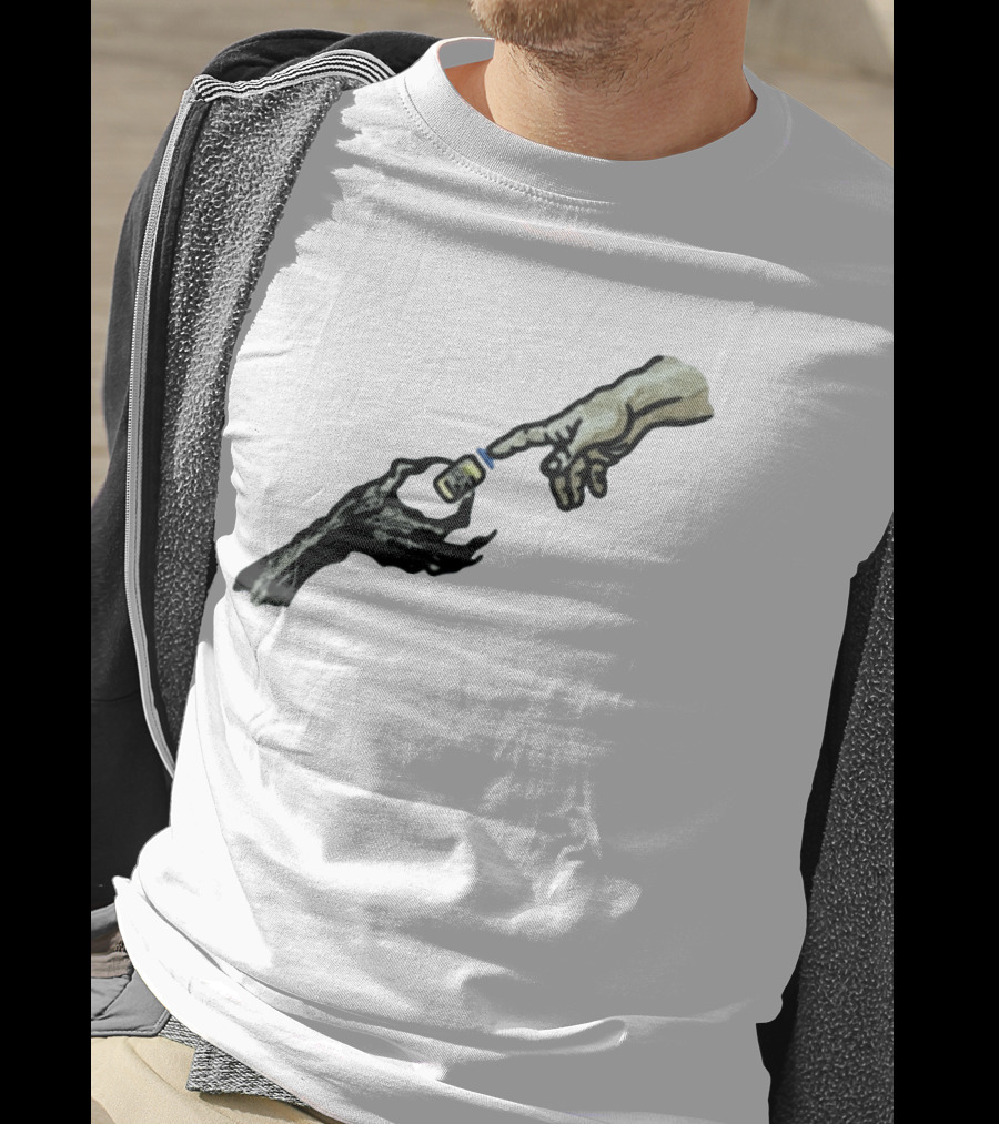 Michelangelo Creation Of Adam Vaccine Hand T-Shirt