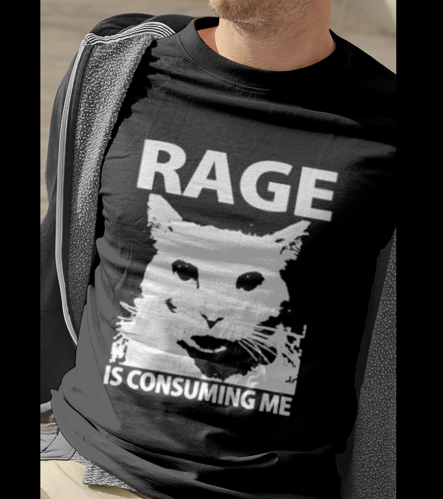 Rage Is Consuming Me Cat Meme T-Shirt