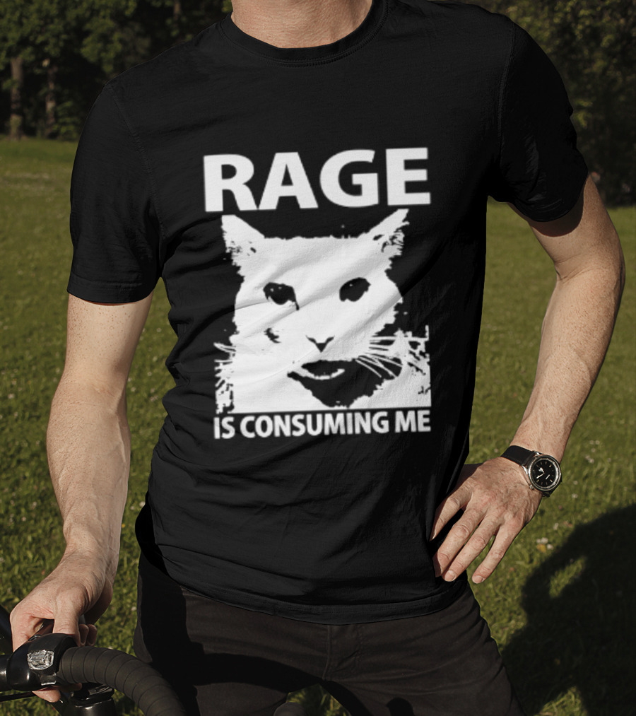 Rage Is Consuming Me Cat Meme T-Shirt