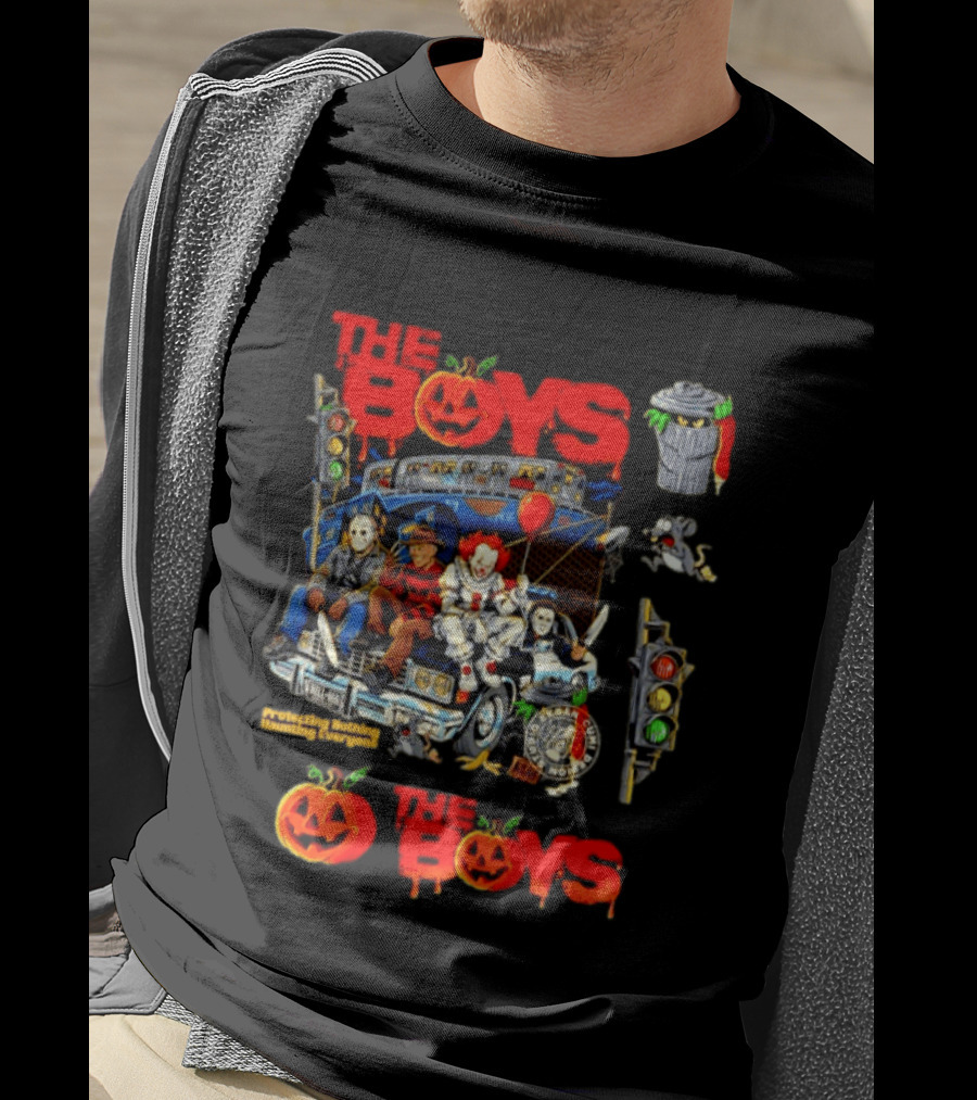 The Boys Protecting Nothing Haunting Everyone Horror Movie Icons Halloween Pumpkin T-Shirt