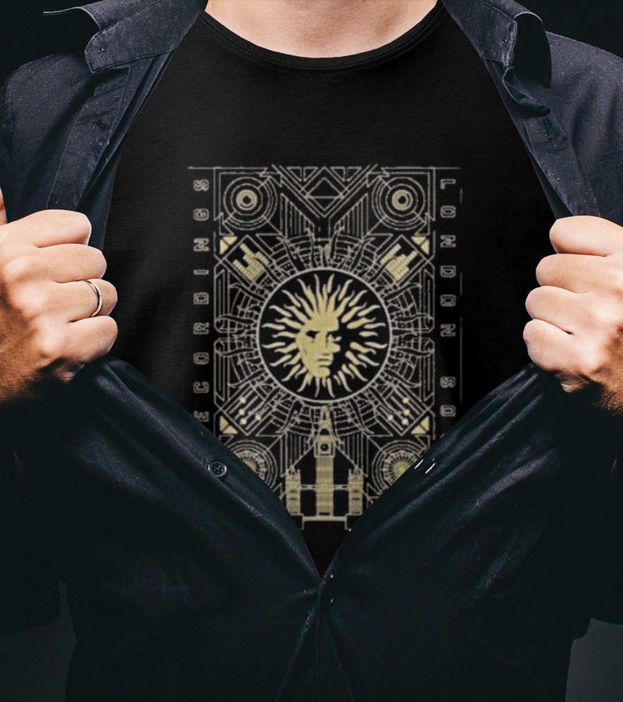 V Recordings V Deco Sunburst Geometric Art Deco T-Shirt